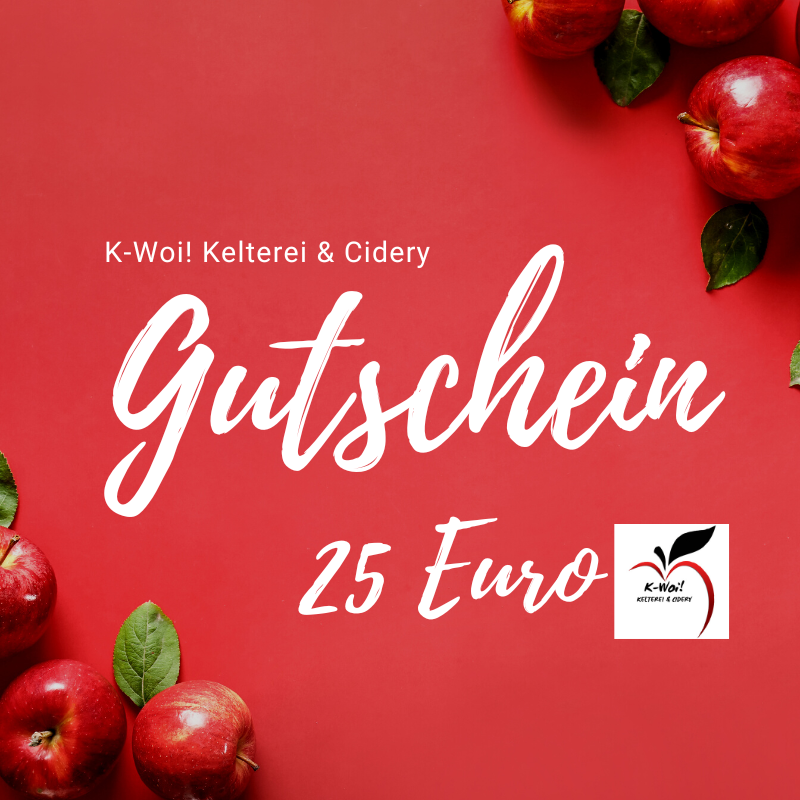 25 Euro Gutschein Kundenkarte KWoi! Kelterei